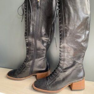 Bruno Premi casual knee high lace up boot size 37